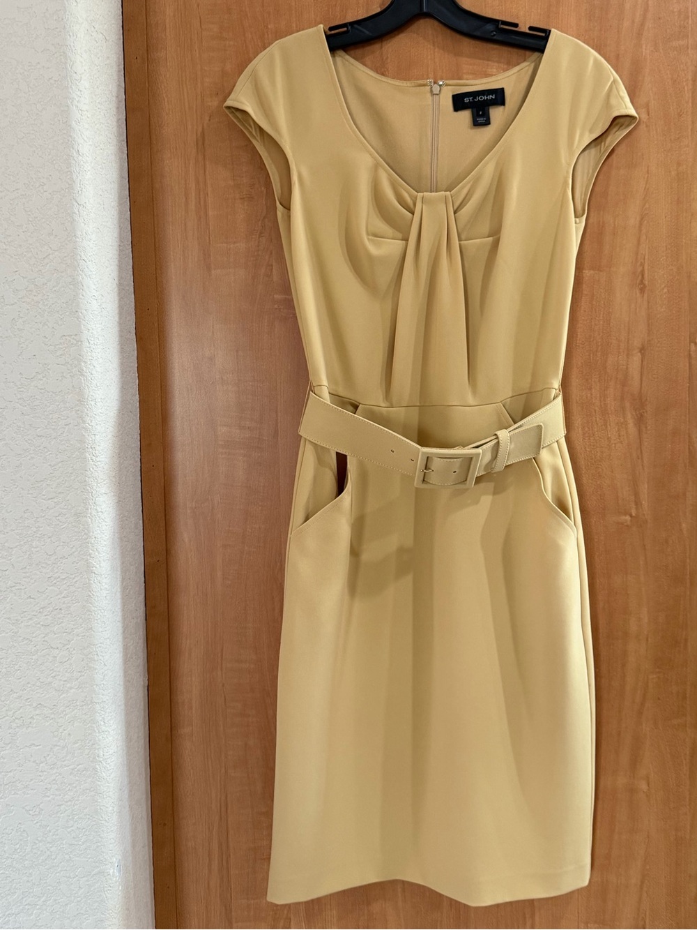 St. John Belted Sheath Dress
